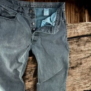 VTG Attrak‎ Jeans Men 36x32 (34) Black Fade Denim Pants Western Work Button Fly